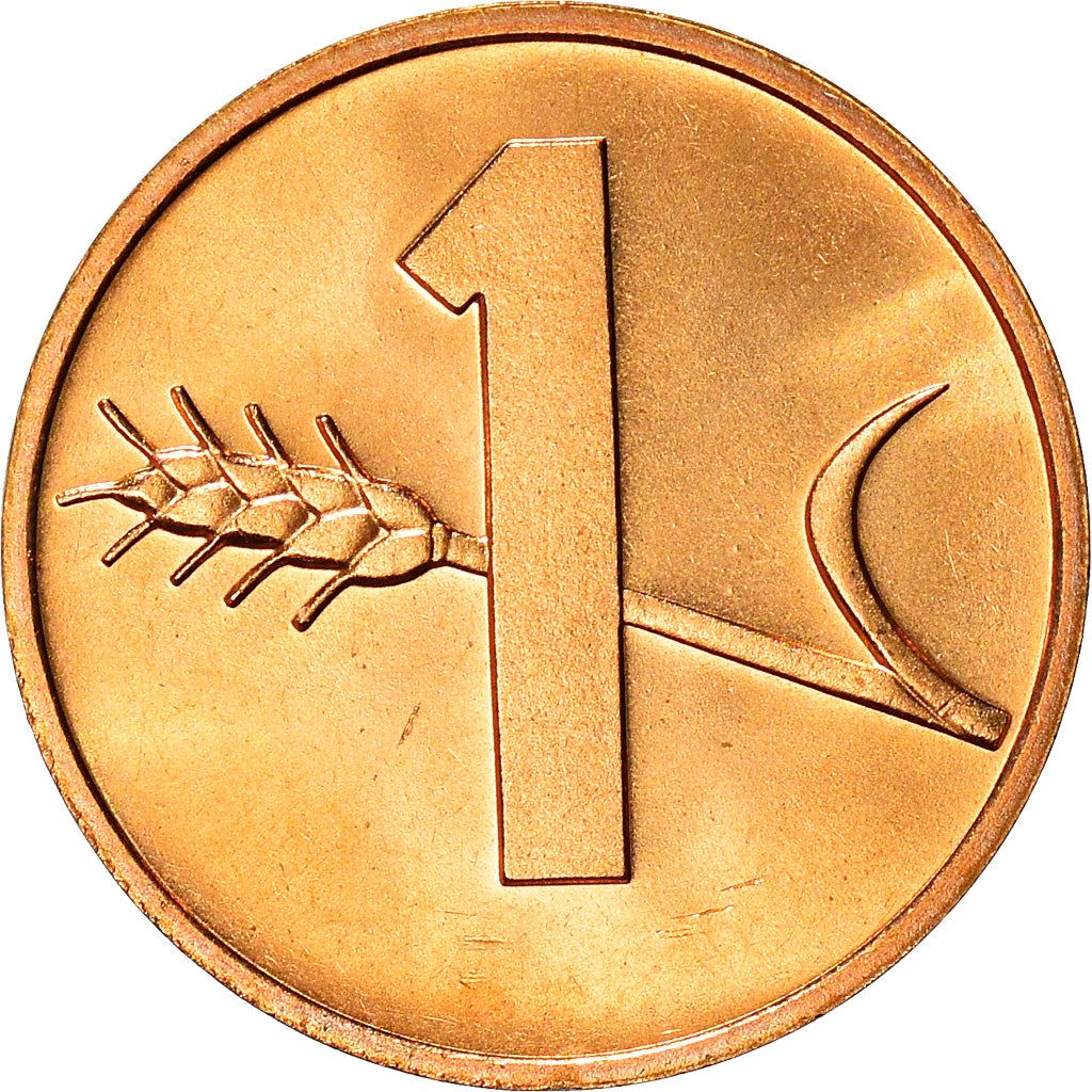 Switzerland Coin Swiss 1 Rappen | Wheat Spike | Swiss Cross | KM46 | 1948 - 2006