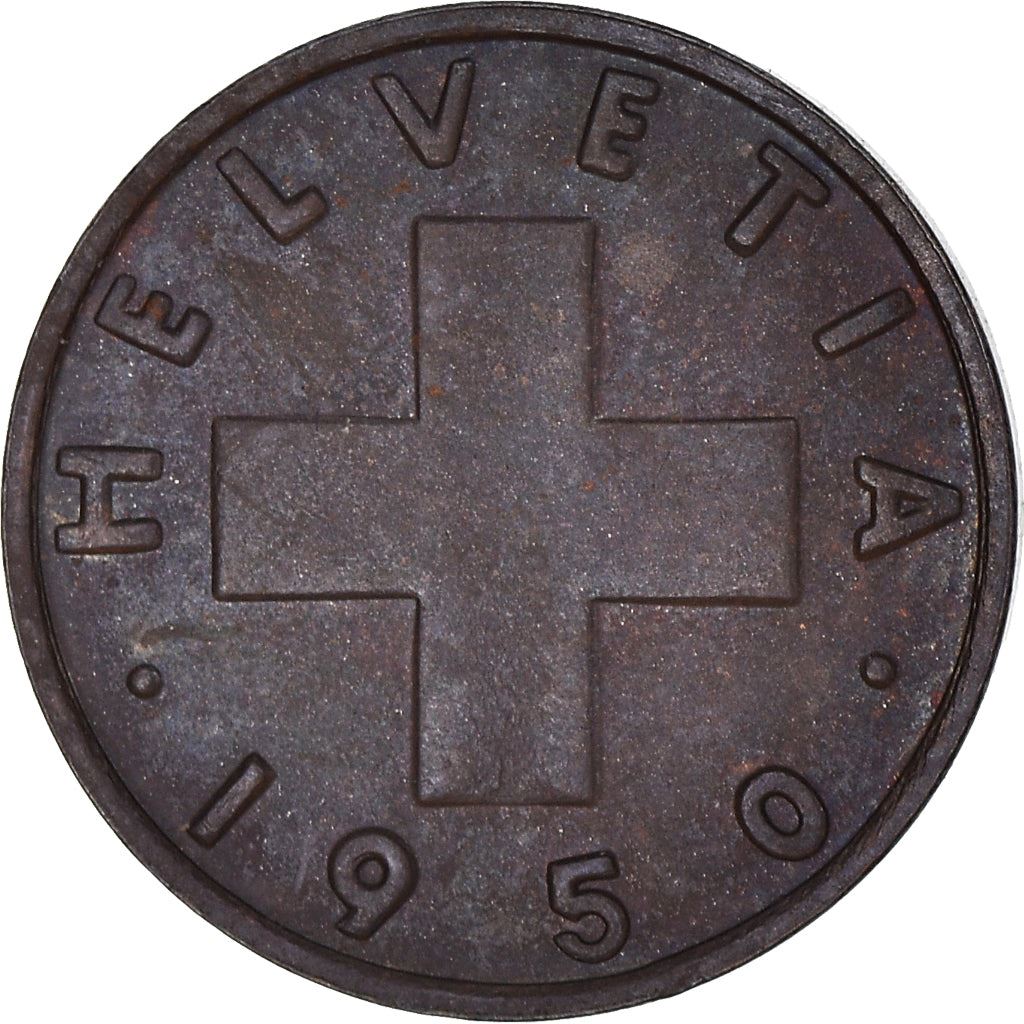 Switzerland Coin Swiss 1 Rappen | Wheat Spike | Swiss Cross | KM46 | 1948 - 2006