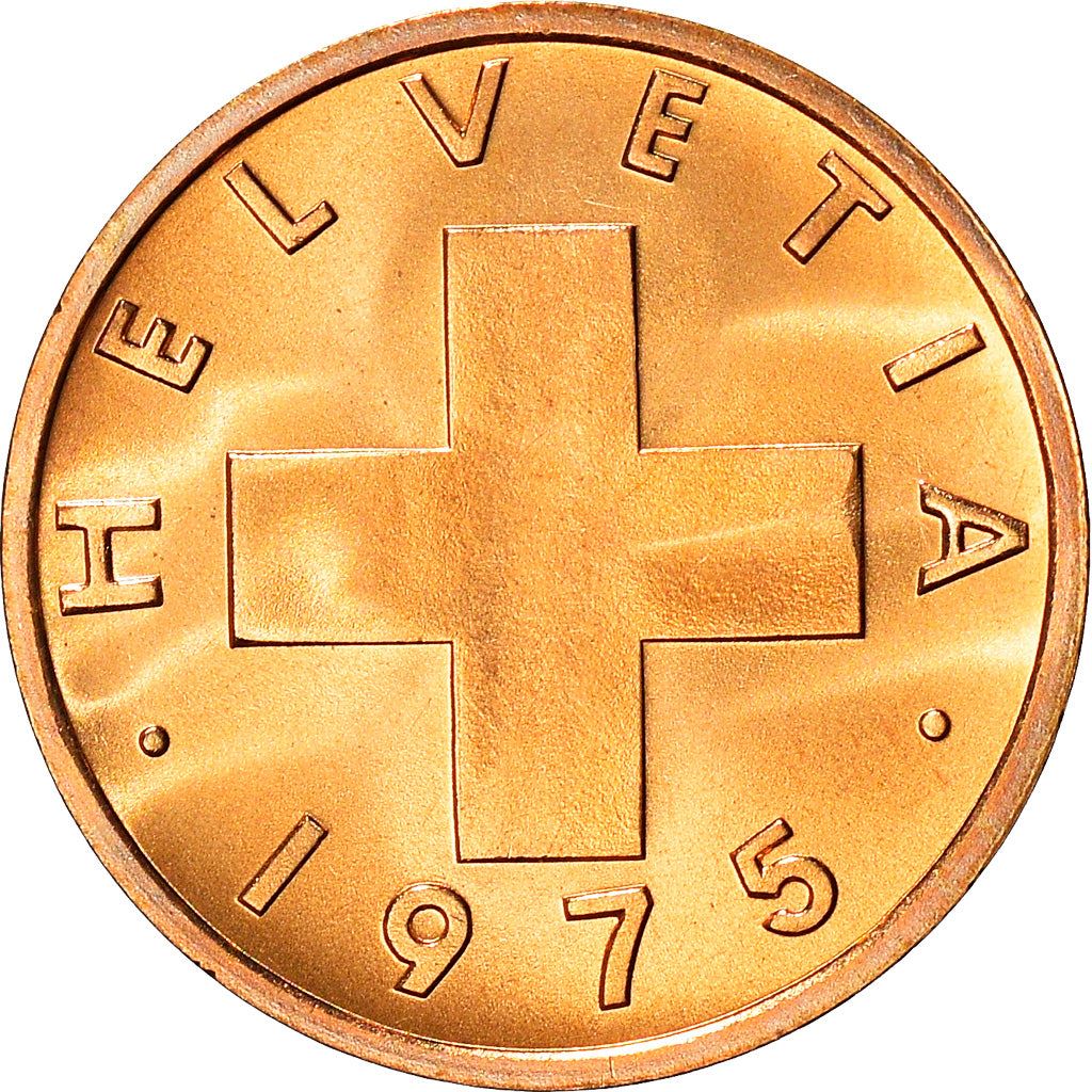 Switzerland Coin Swiss 1 Rappen | Wheat Spike | Swiss Cross | KM46 | 1948 - 2006