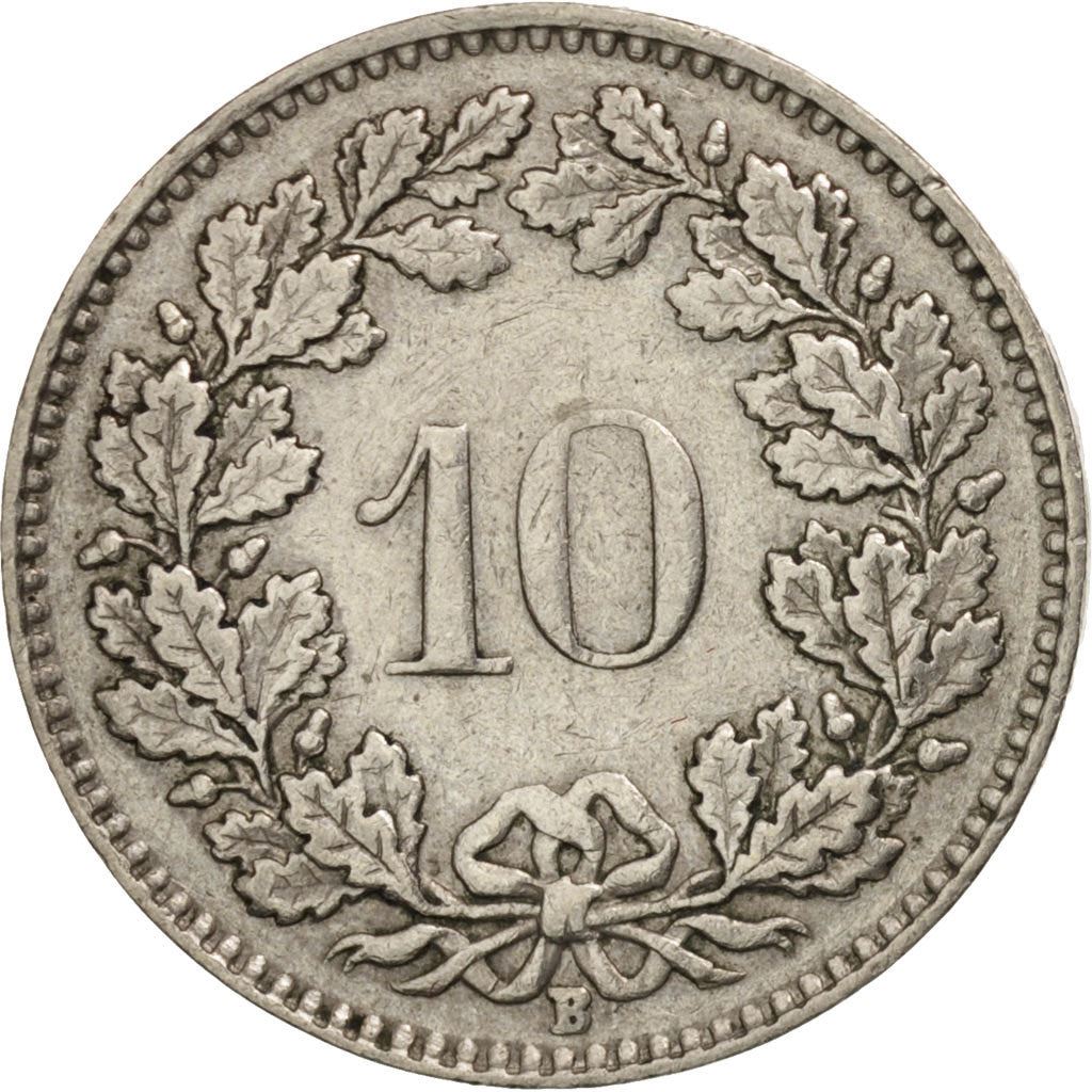 Switzerland Coin Swiss 10 Rappen | Goddess of Liberty Libertas | KM27 | 1879 - 2021