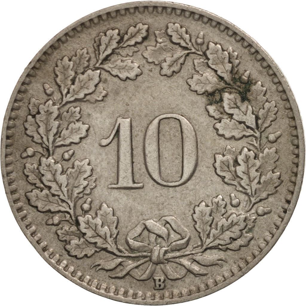 Switzerland Coin Swiss 10 Rappen | Goddess of Liberty Libertas | KM27 | 1879 - 2021