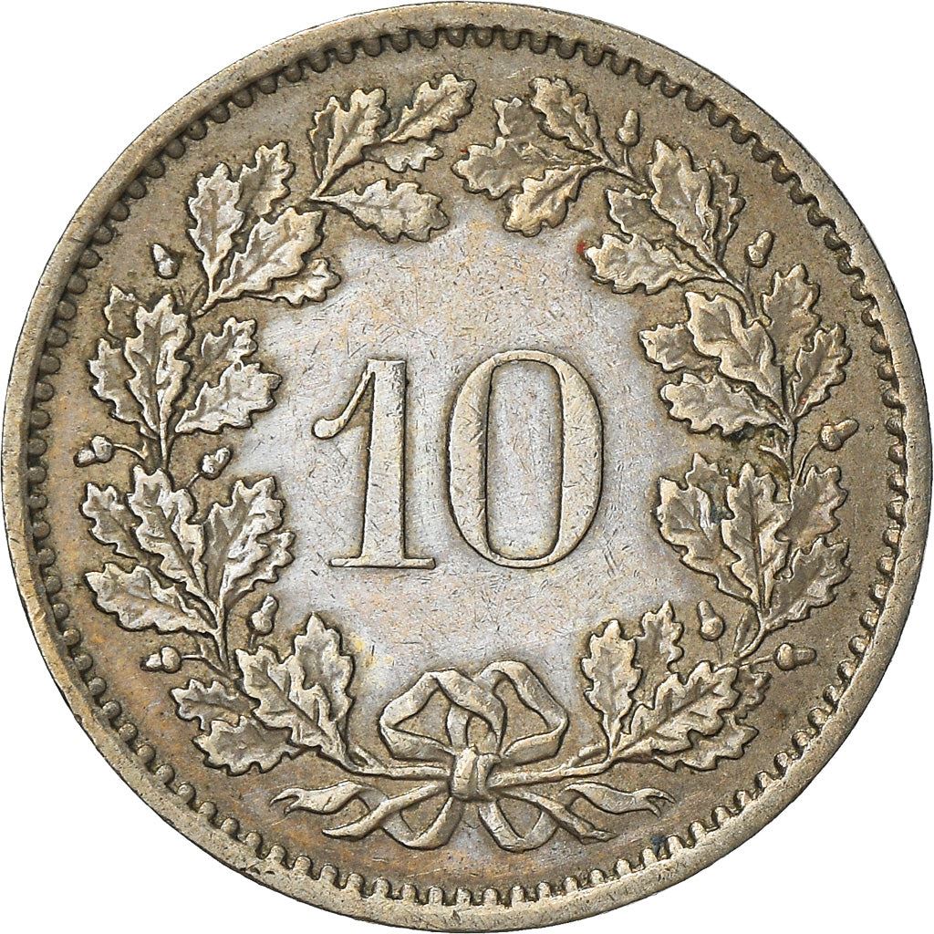 Switzerland Coin Swiss 10 Rappen | Goddess of Liberty Libertas | KM27 | 1879 - 2021