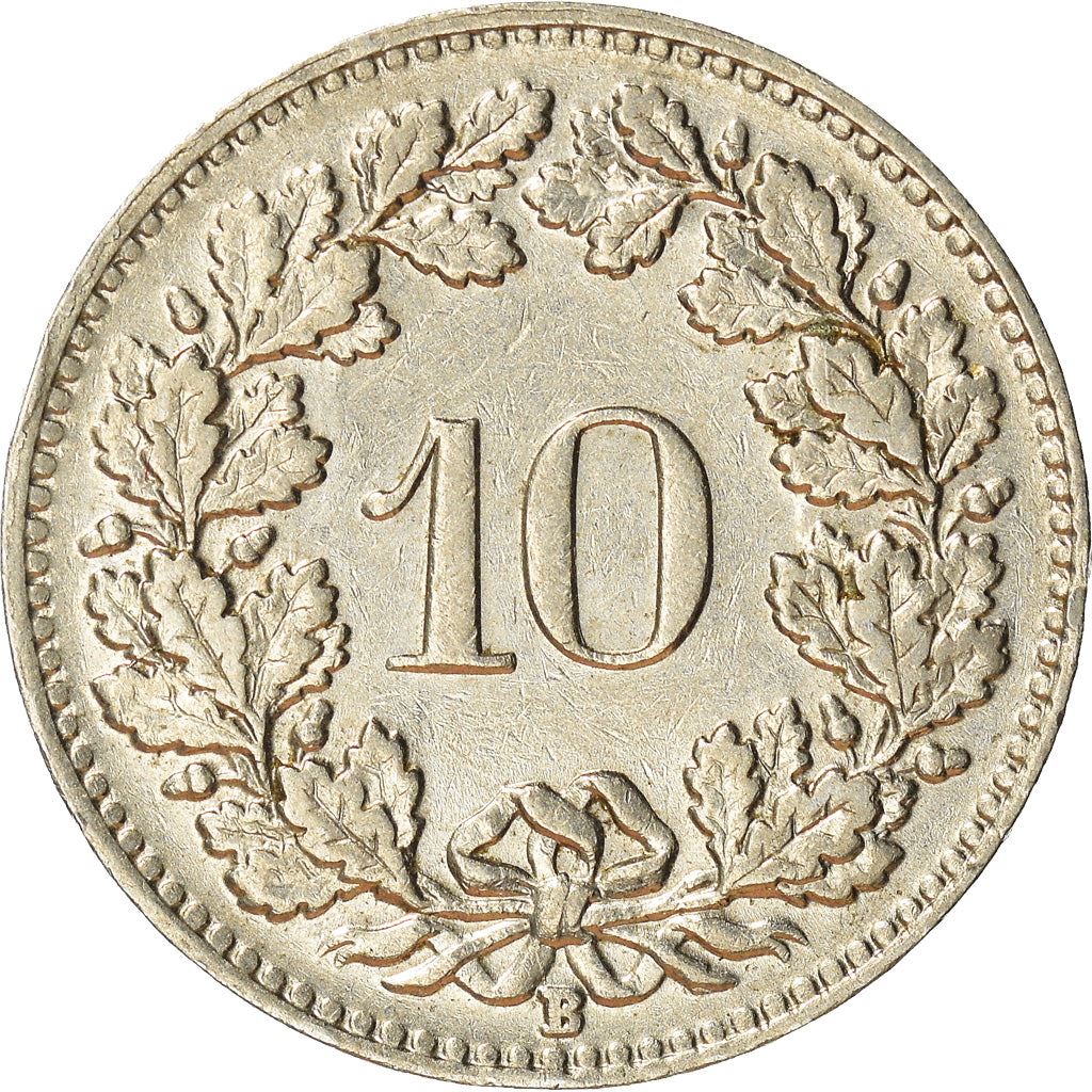 Switzerland Coin Swiss 10 Rappen | Goddess of Liberty Libertas | KM27b | 1932 - 1939