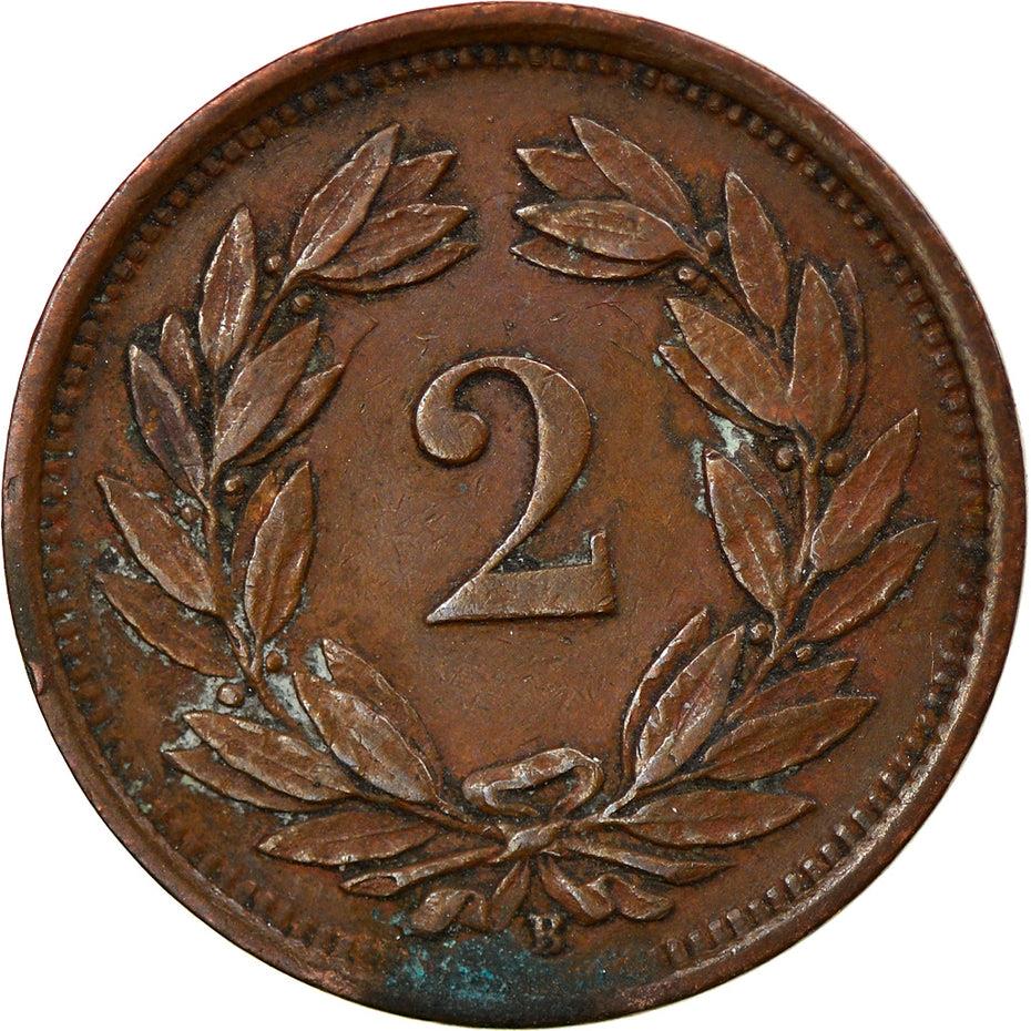 Switzerland Coin Swiss 2 Rappen | Hat | Feather | KM4.2a | 1932 - 1941