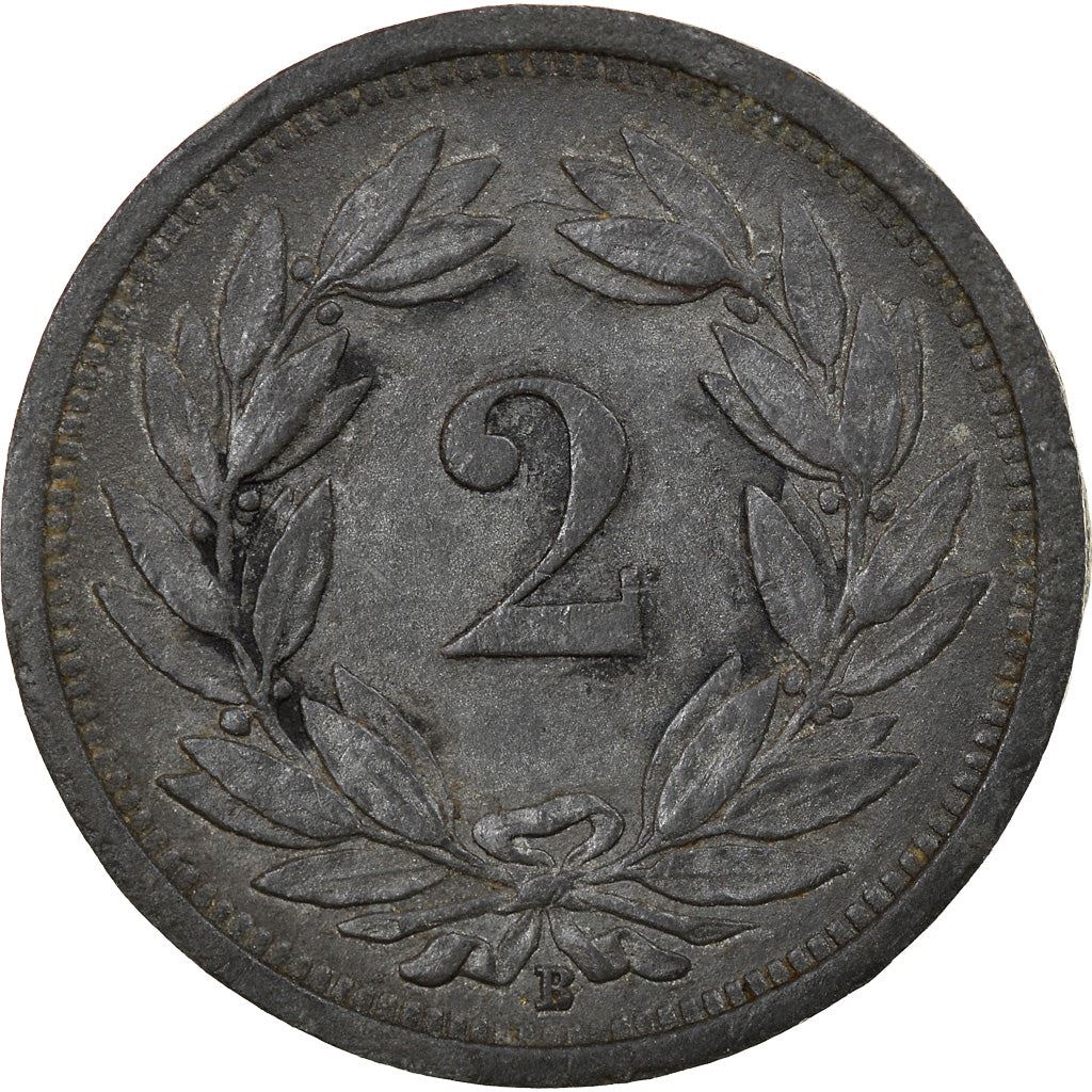 Switzerland Coin Swiss 2 Rappen | Hat | Feather | KM4.2b | 1942 - 1946