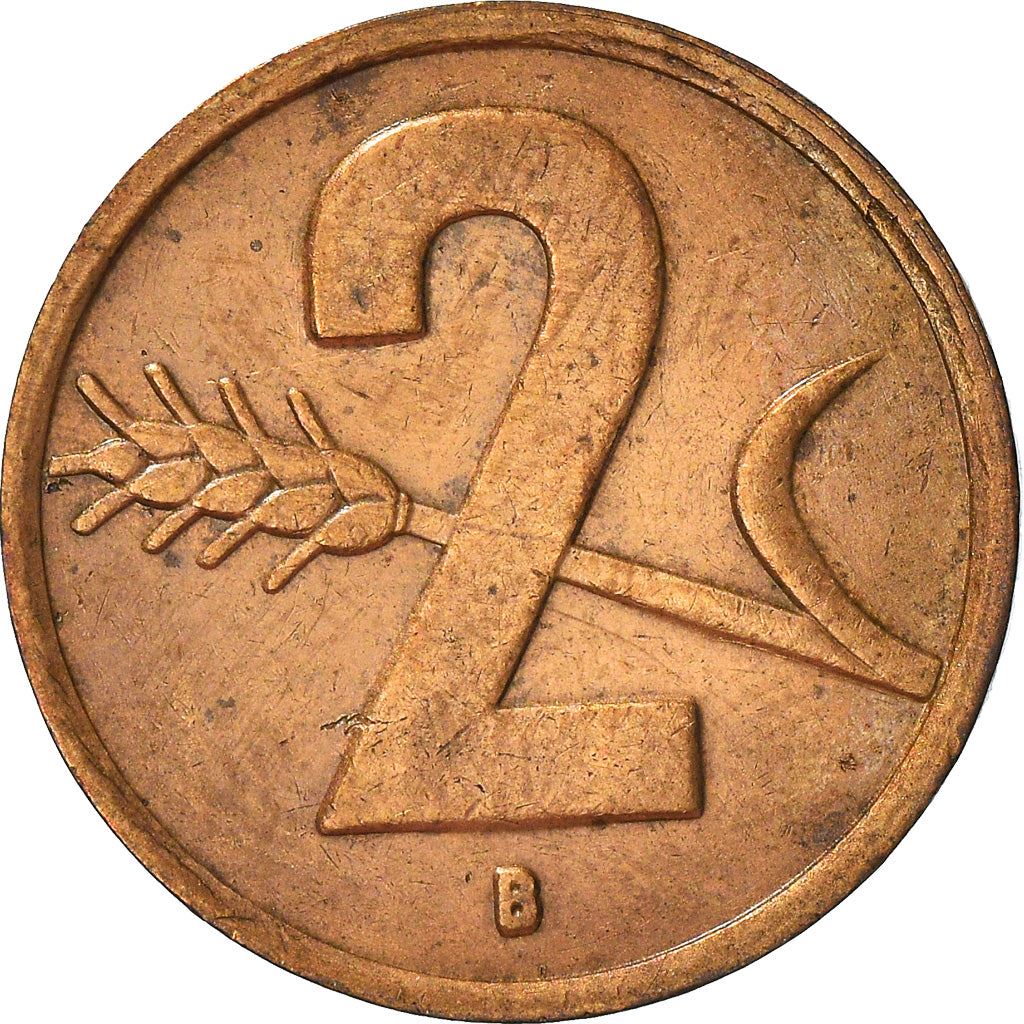 Switzerland Coin Swiss 2 Rappen | Wheat Spike | Swiss Cross | KM47 | 1948 - 1974