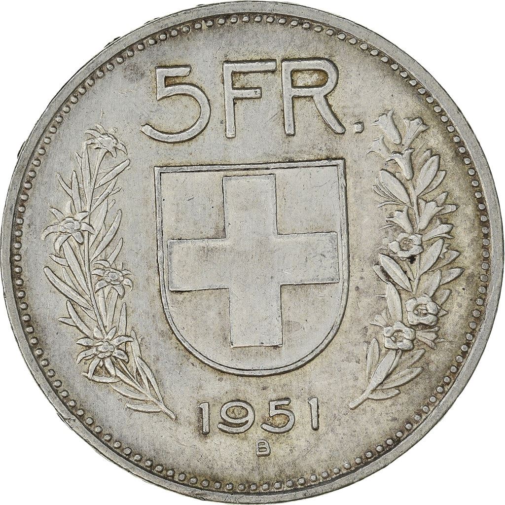 Switzerland Coin Swiss 5 Francs | Composer Paul Burkhard | KM40 | 1931 - 1969