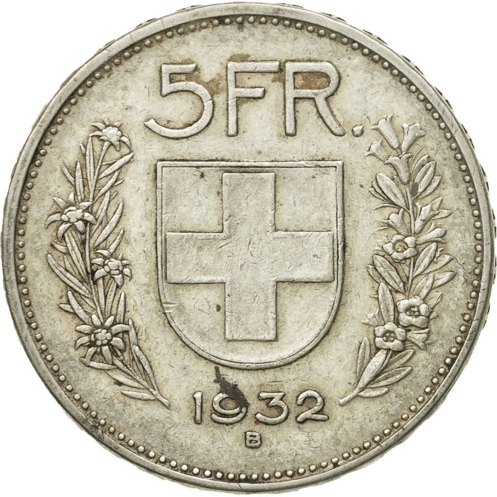 Switzerland Coin Swiss 5 Francs | Composer Paul Burkhard | KM40 | 1931 - 1969