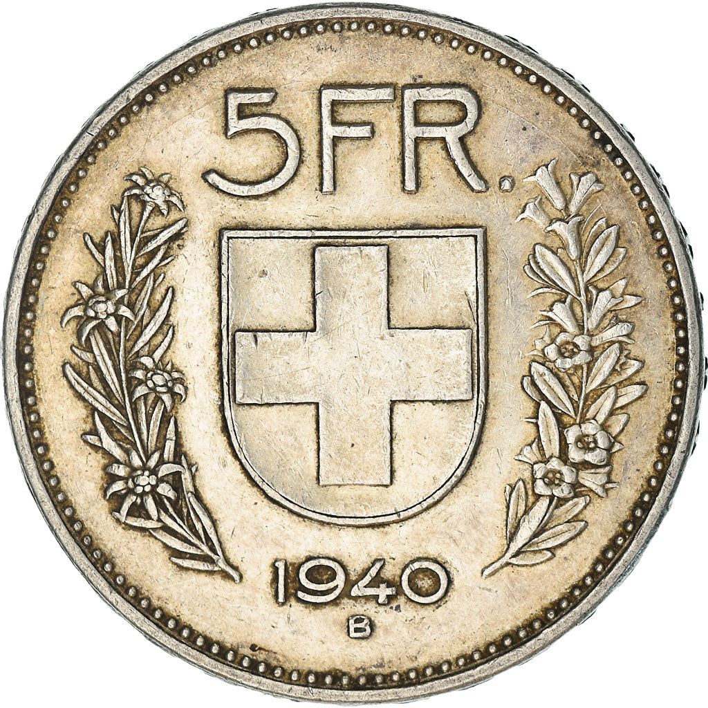 Switzerland Coin Swiss 5 Francs | Composer Paul Burkhard | KM40 | 1931 - 1969