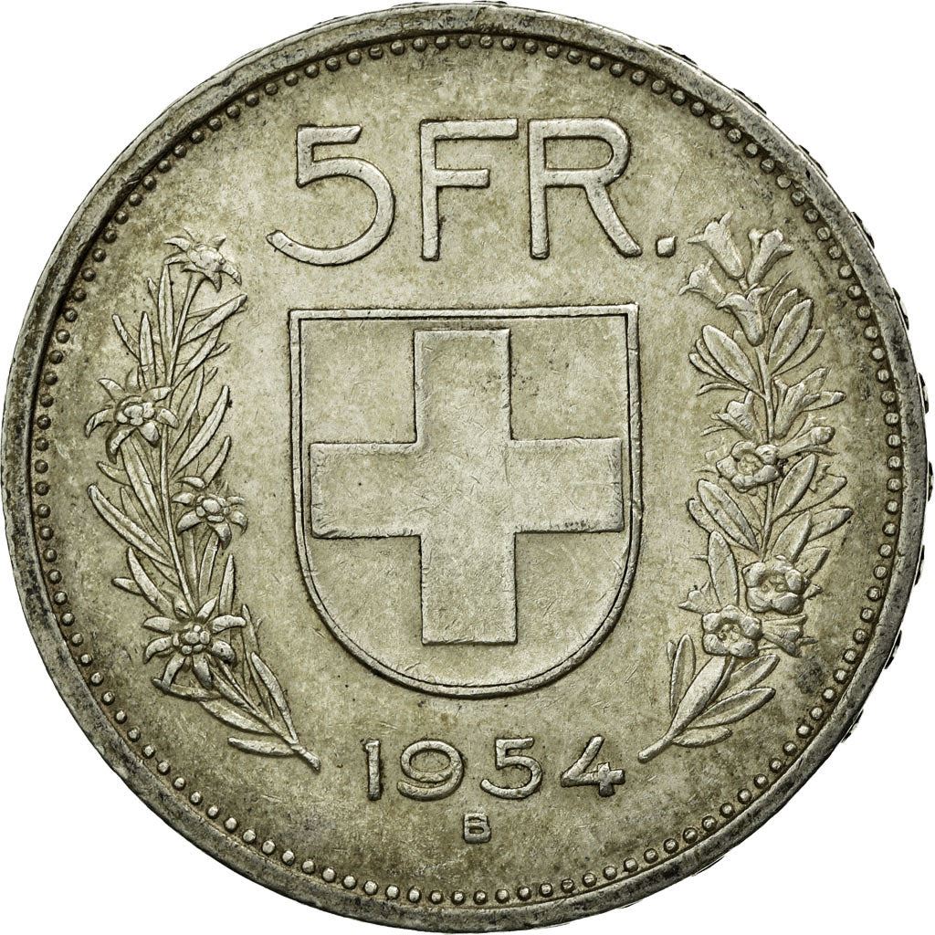 Switzerland Coin Swiss 5 Francs | Composer Paul Burkhard | KM40 | 1931 - 1969