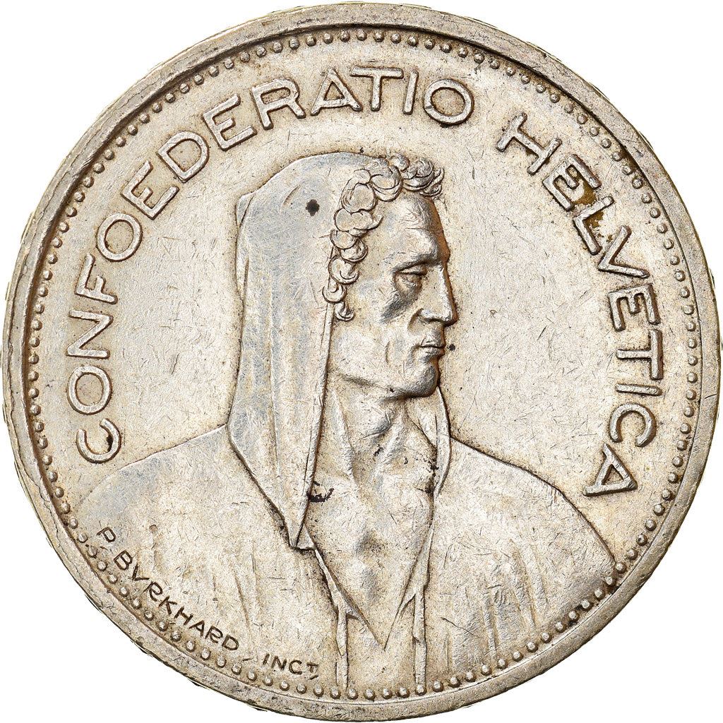 Switzerland Coin Swiss 5 Francs | Composer Paul Burkhard | KM40 | 1931 - 1969