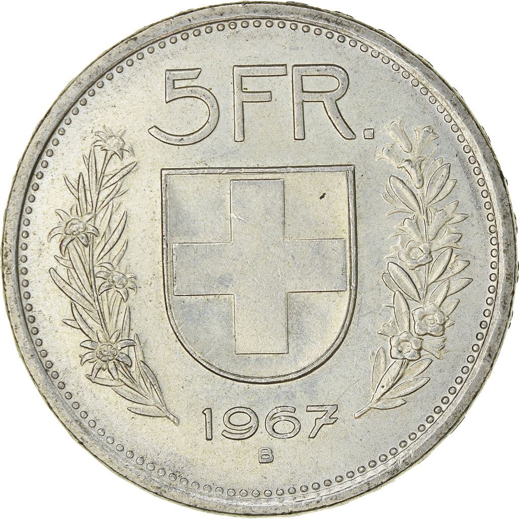 Switzerland Coin Swiss 5 Francs | Composer Paul Burkhard | KM40 | 1931 - 1969