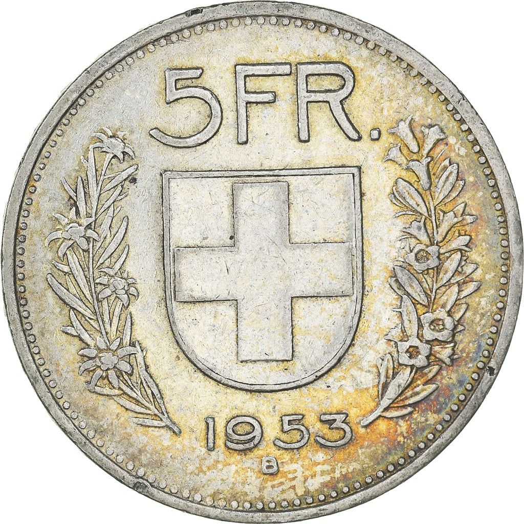 Switzerland Coin Swiss 5 Francs | Composer Paul Burkhard | KM40 | 1931 - 1969