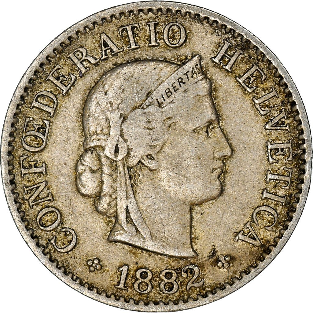 Switzerland Coin Swiss 5 Rappen | Goddess of Liberty Libertas | KM26 | 1879 - 1980