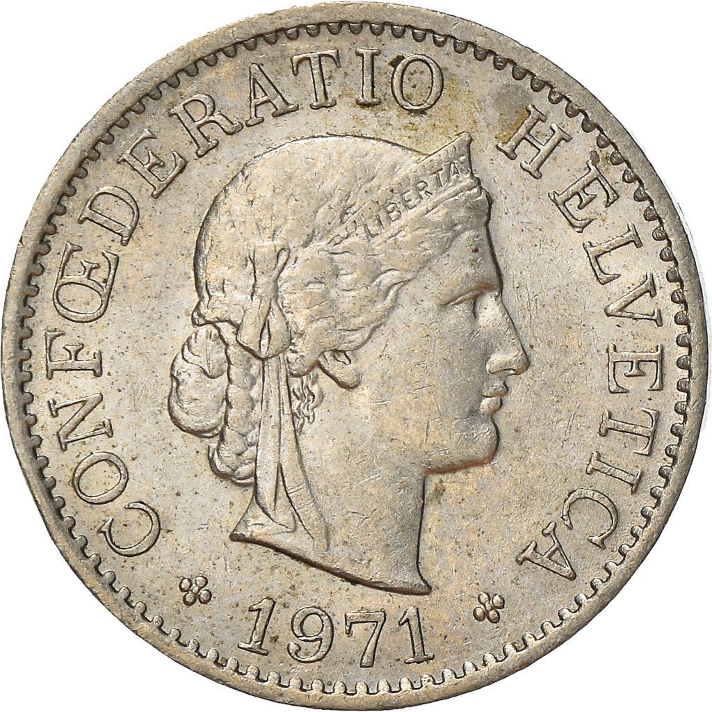 Switzerland Coin Swiss 5 Rappen | Goddess of Liberty Libertas | KM26 | 1879 - 1980