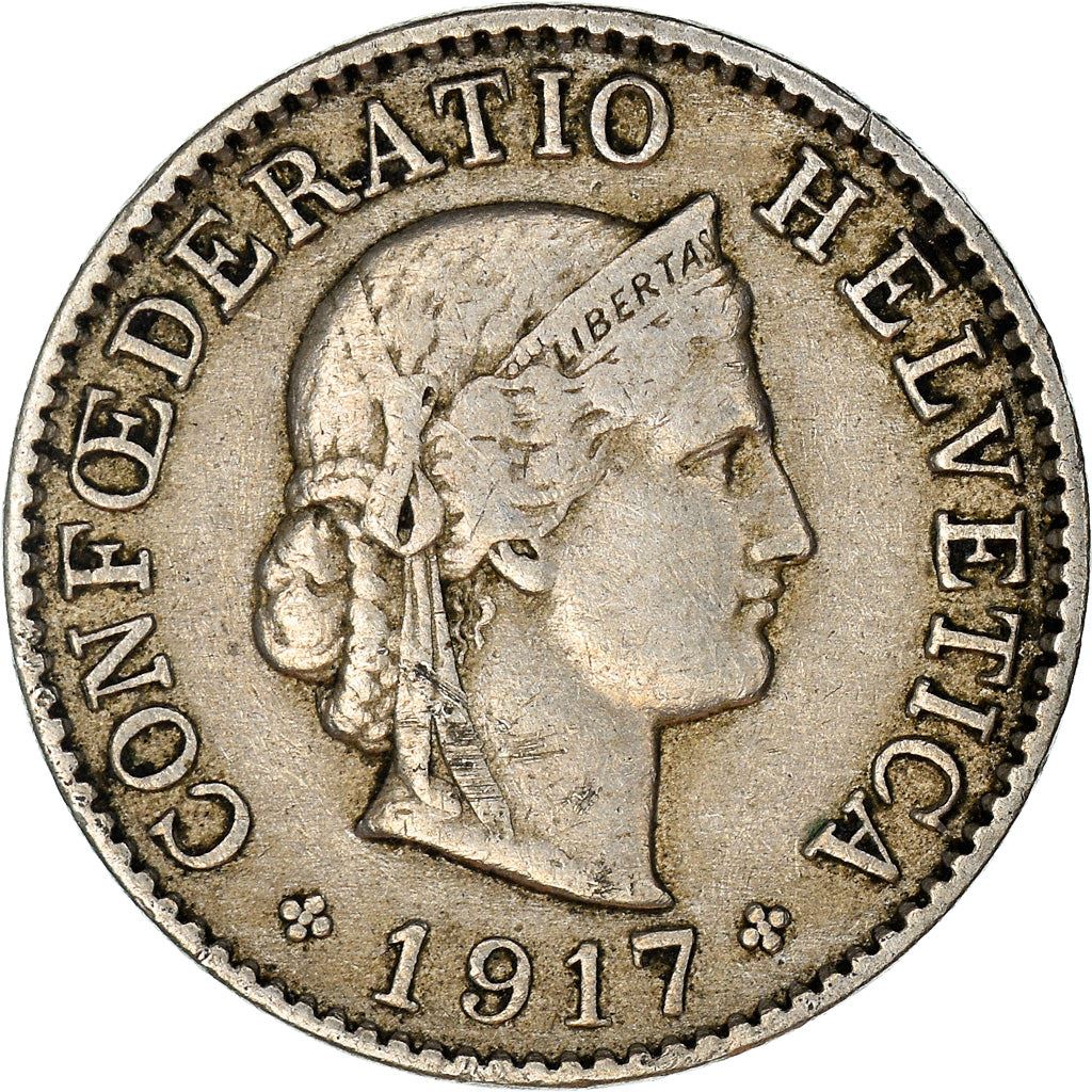 Switzerland Coin Swiss 5 Rappen | Goddess of Liberty Libertas | KM26 | 1879 - 1980