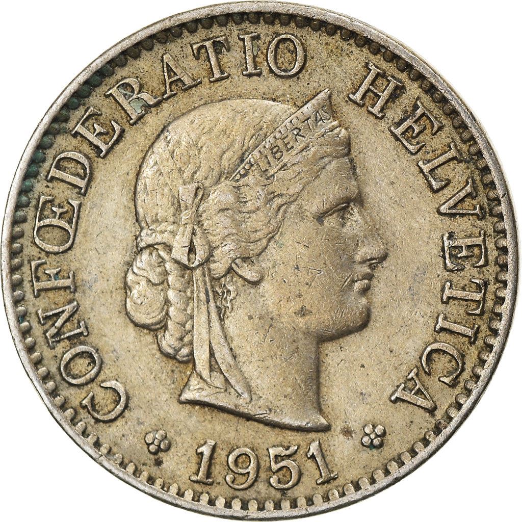 Switzerland Coin Swiss 5 Rappen | Goddess of Liberty Libertas | KM26 | 1879 - 1980