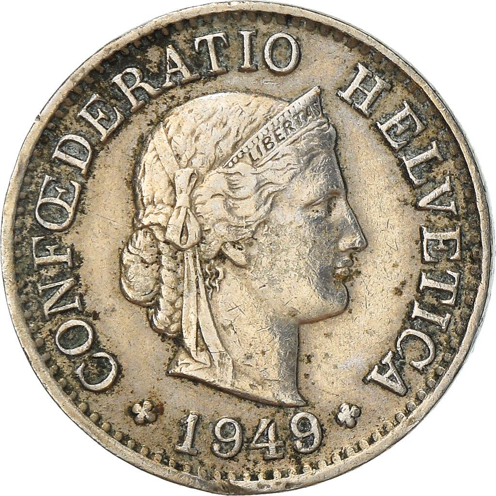 Switzerland Coin Swiss 5 Rappen | Goddess of Liberty Libertas | KM26 | 1879 - 1980