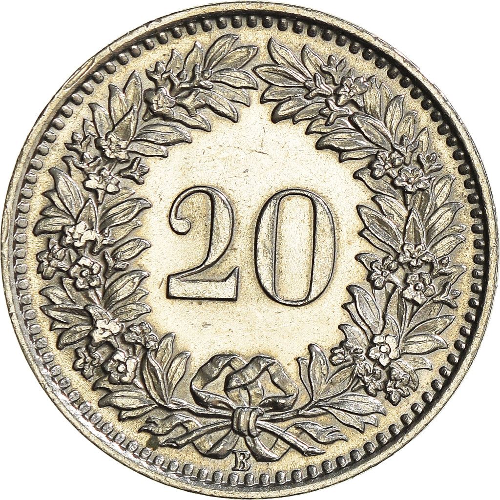 Switzerland | Swiss | 20 Rappen Coin | Goddess of Liberty Libertas | KM29a | 1939 - 2021