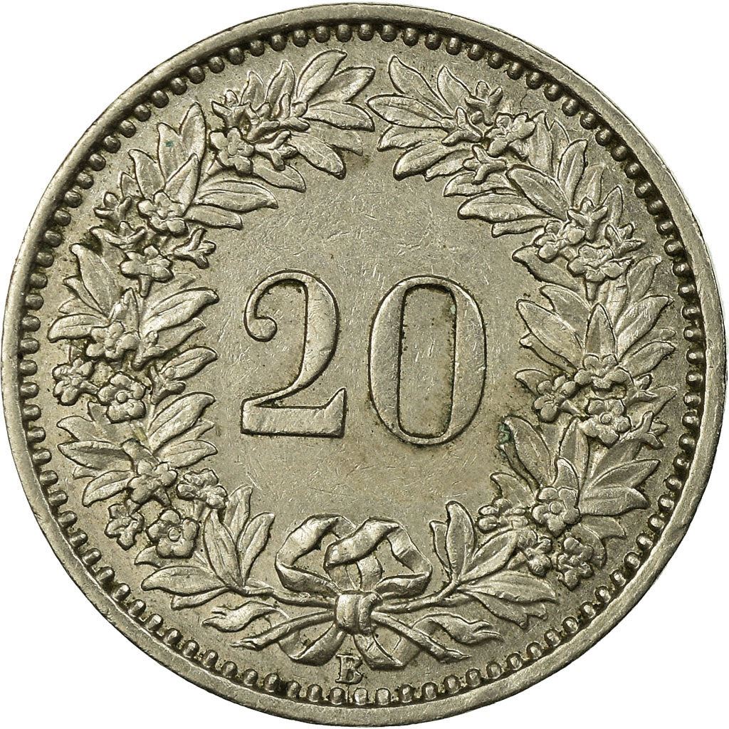 Switzerland | Swiss | 20 Rappen Coin | Goddess of Liberty Libertas | KM29a | 1939 - 2021