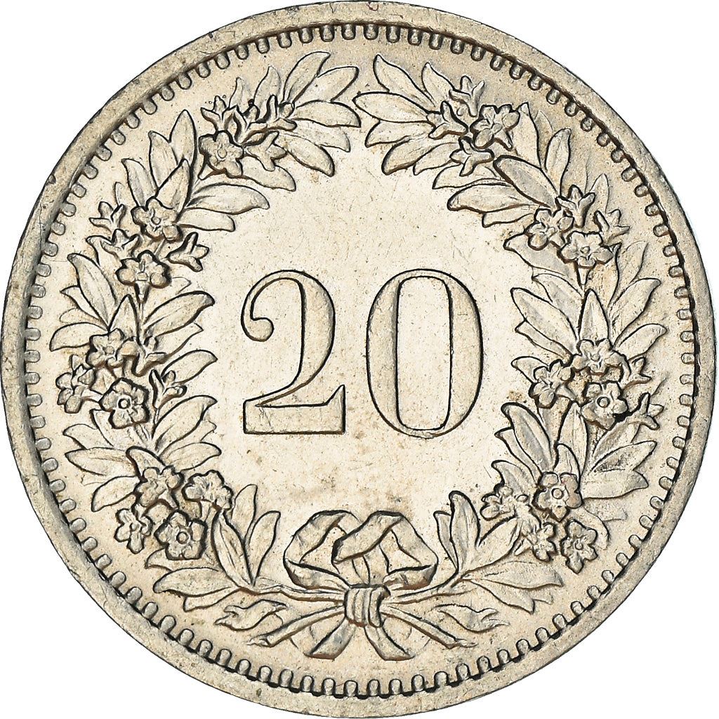 Switzerland | Swiss | 20 Rappen Coin | Goddess of Liberty Libertas | KM29a | 1939 - 2021