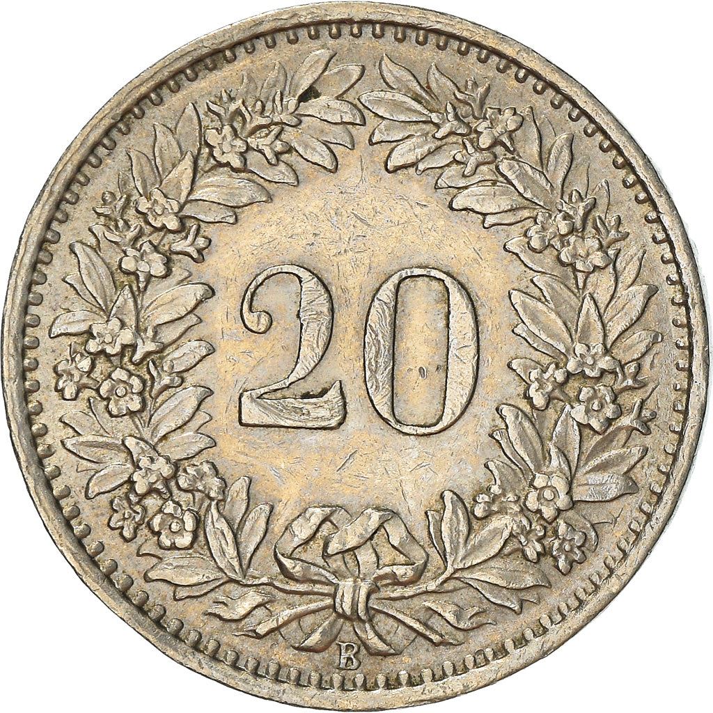 Switzerland | Swiss | 20 Rappen Coin | Goddess of Liberty Libertas | KM29a | 1939 - 2021