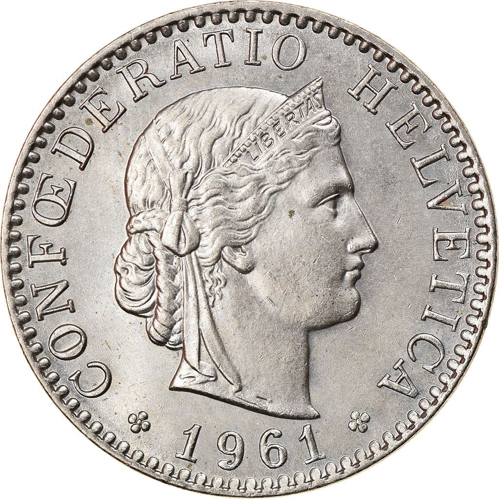 Switzerland | Swiss | 20 Rappen Coin | Goddess of Liberty Libertas | KM29a | 1939 - 2021