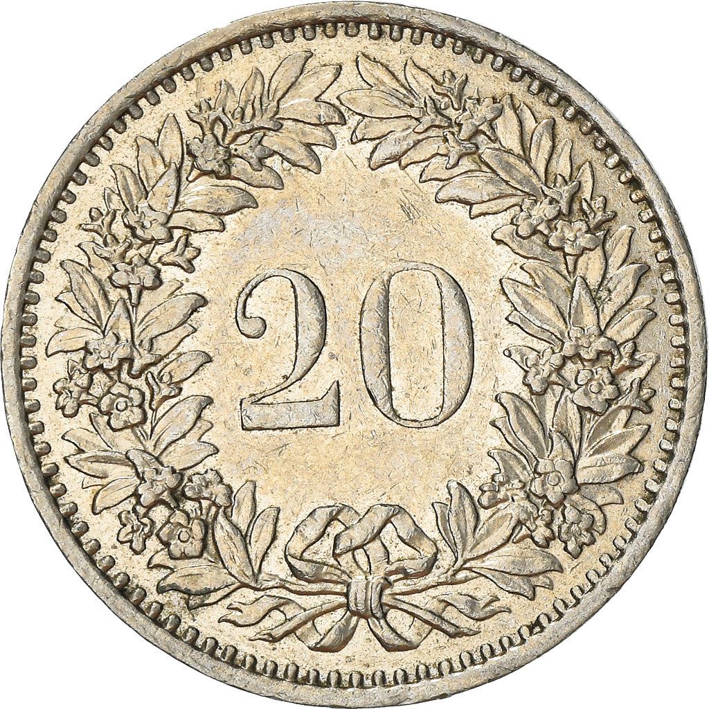 Switzerland | Swiss | 20 Rappen Coin | Goddess of Liberty Libertas | KM29a | 1939 - 2021