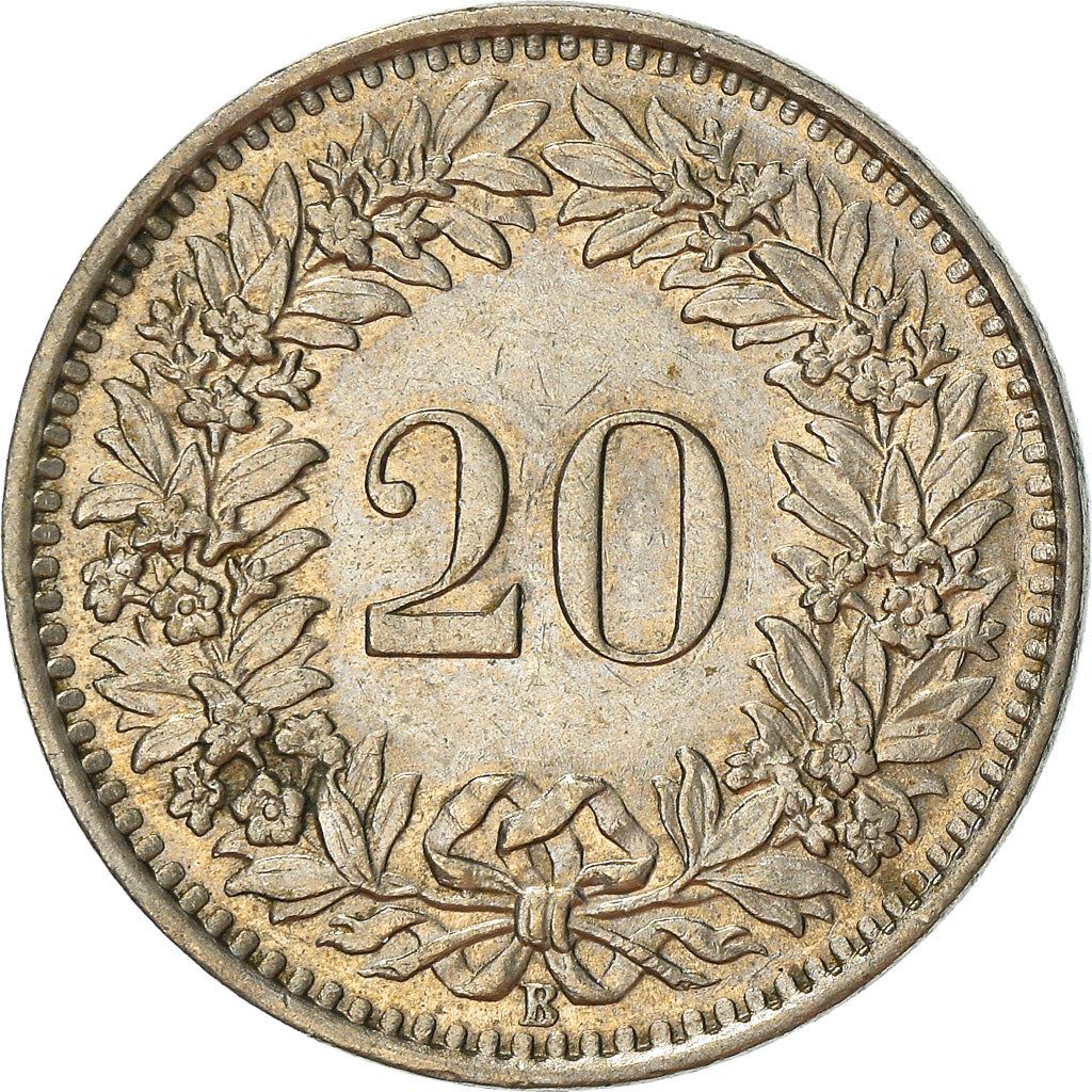 Switzerland | Swiss | 20 Rappen Coin | Goddess of Liberty Libertas | KM29a | 1939 - 2021