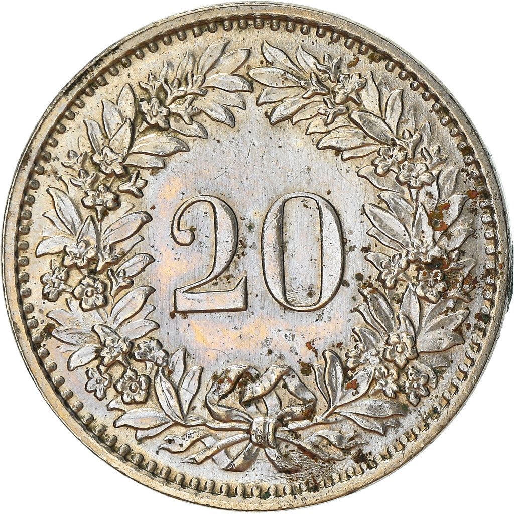 Switzerland | Swiss | 20 Rappen Coin | Goddess of Liberty Libertas | KM29a | 1939 - 2021