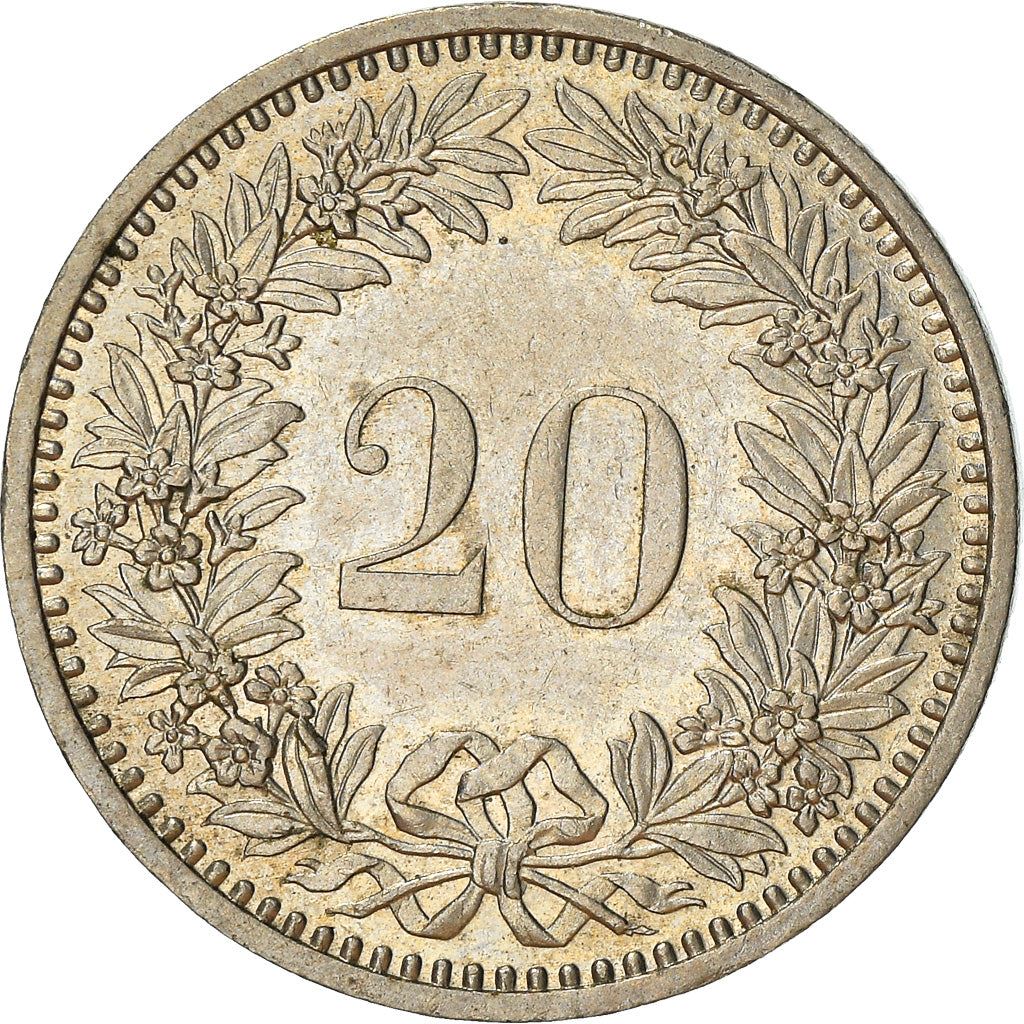 Switzerland | Swiss | 20 Rappen Coin | Goddess of Liberty Libertas | KM29a | 1939 - 2021