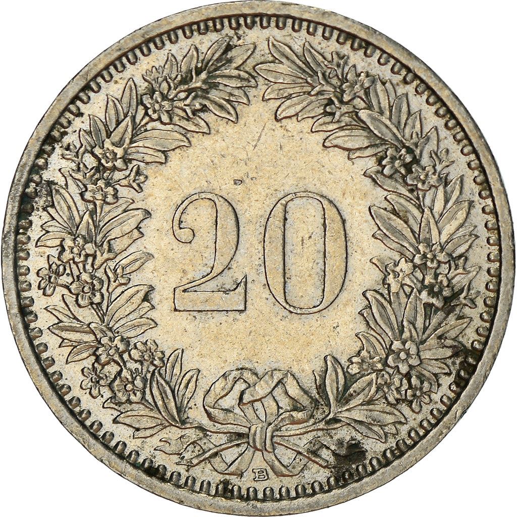 Switzerland | Swiss | 20 Rappen Coin | Goddess of Liberty Libertas | KM29a | 1939 - 2021