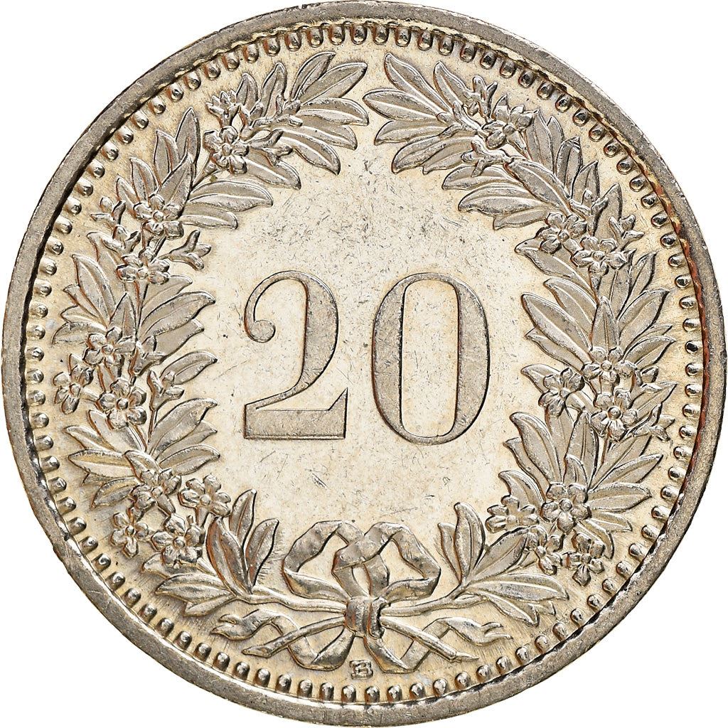 Switzerland | Swiss | 20 Rappen Coin | Goddess of Liberty Libertas | KM29a | 1939 - 2021