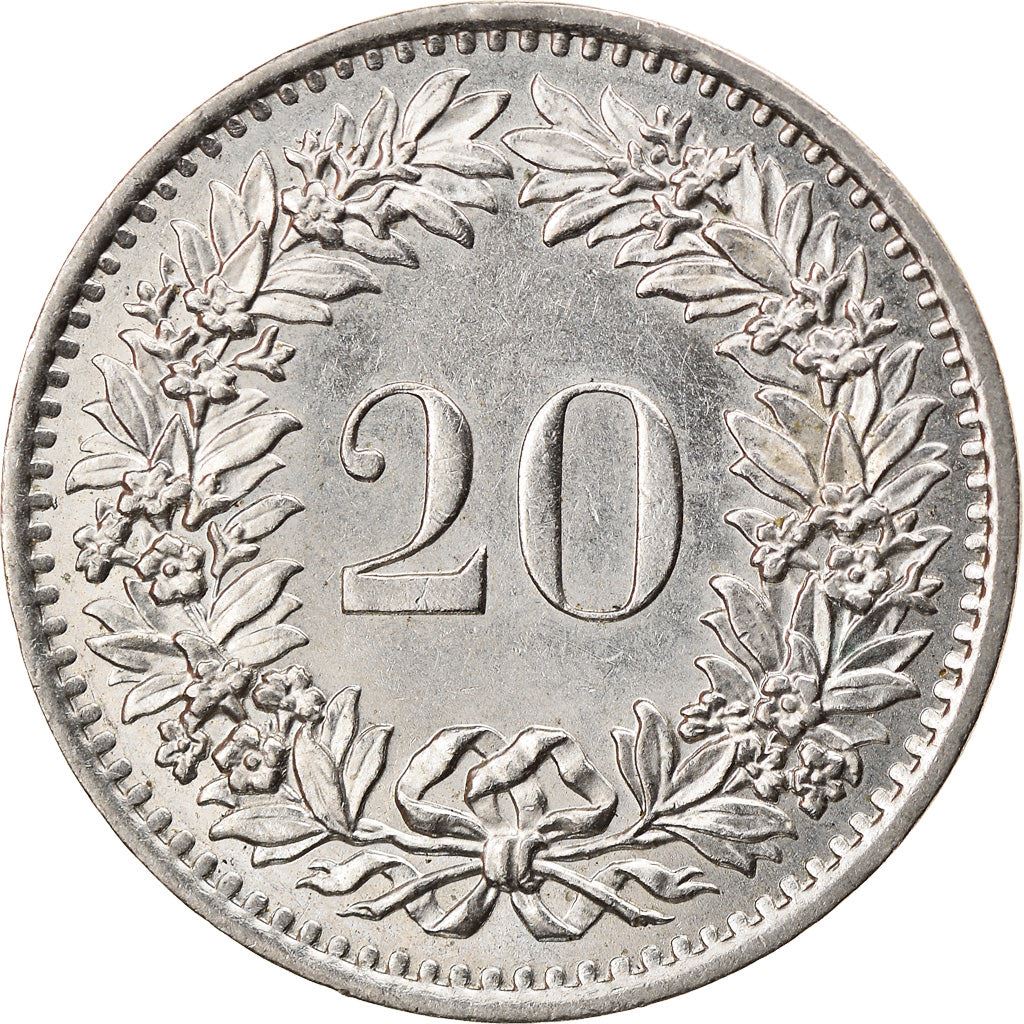 Switzerland | Swiss | 20 Rappen Coin | Goddess of Liberty Libertas | KM29a | 1939 - 2021