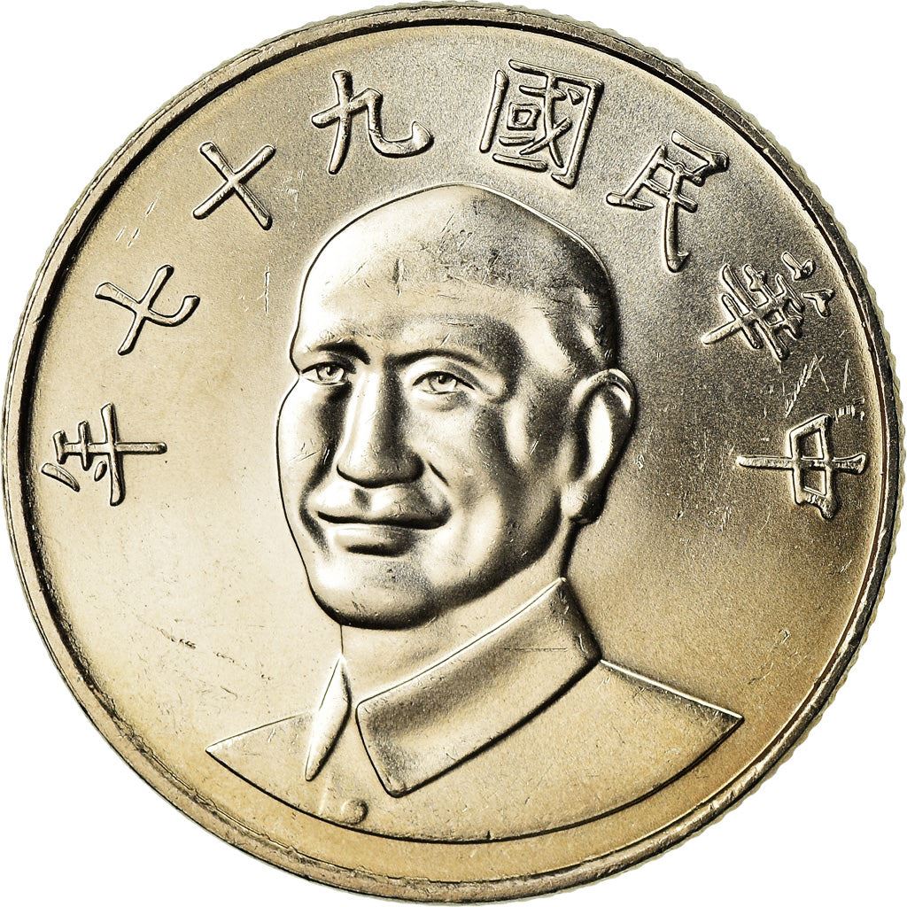 Taiwan | 10 New Dollars Coin | Chiang Kai-shek | Y:553, Schön:23 | 1981 - 2010