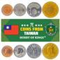 Taiwan | 4 Coin Set | 1 New Dollar 5 New 10 New 50 New Dollars | 1981 - 2023