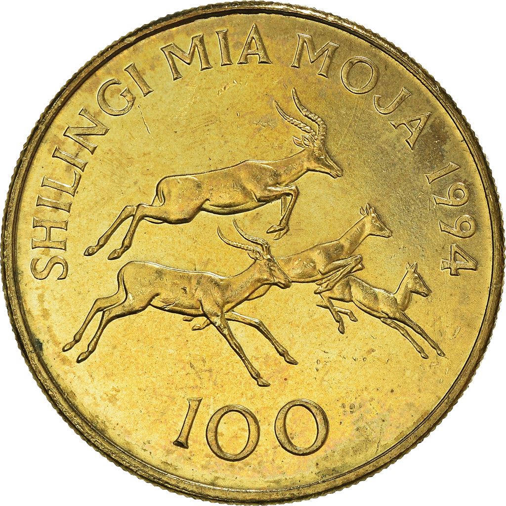 Tanzania | 100 Shilingi Coin | Impala | Km:32 | 1993 - 2015