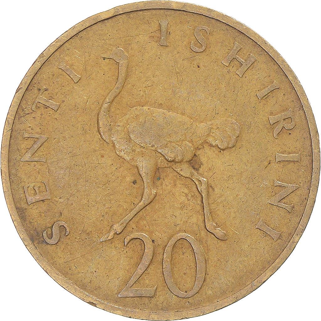 Tanzania | 20 Senti Coin | Ostrich | Km:2 | 1966 - 1984