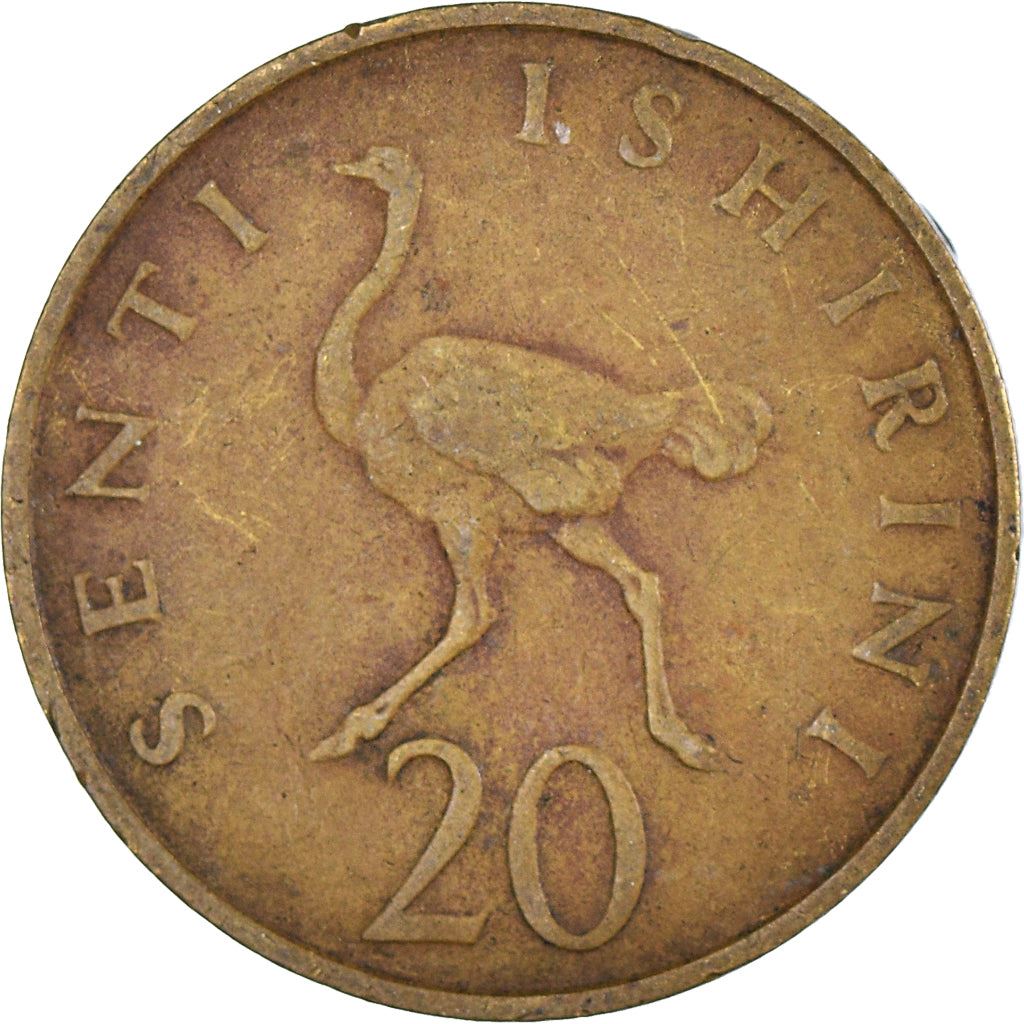 Tanzania | 20 Senti Coin | Ostrich | Km:2 | 1966 - 1984