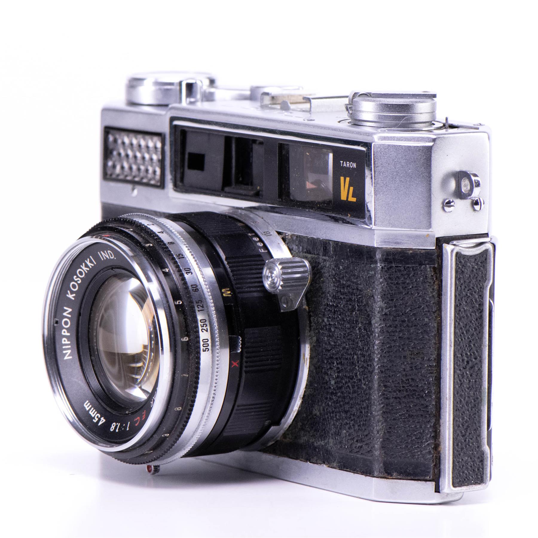 Taron VL Camera | Taronar F.C. 45mm f1.8 | White | Japan | 1959 | Not working