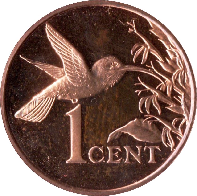 Trinidad and Tobago 1 Cent Coin | Hummingbird | KM29 | 1976 - 2016