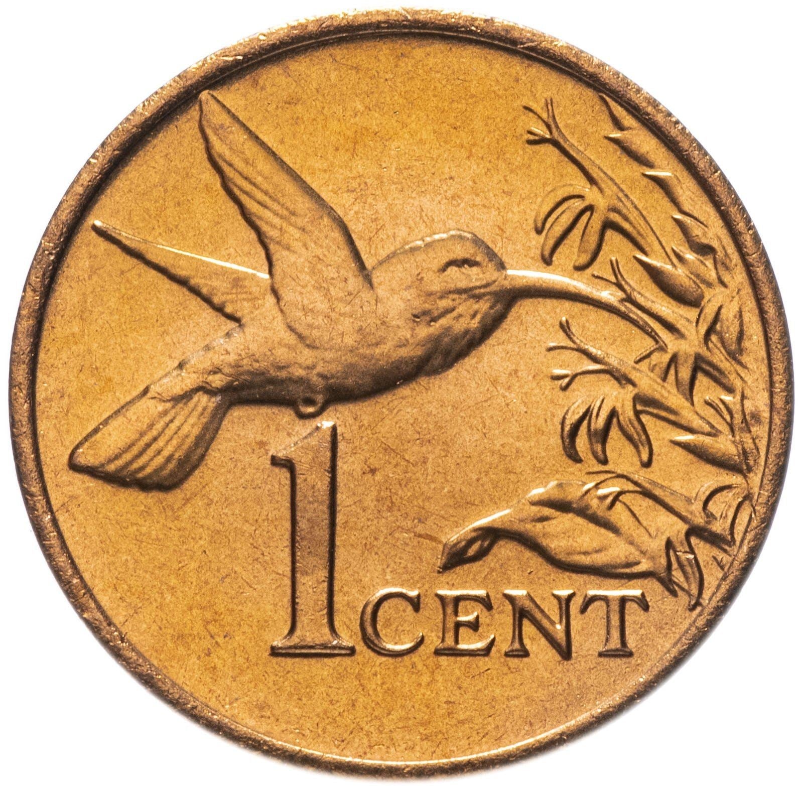 Trinidad and Tobago 1 Cent Coin | Hummingbird | KM29 | 1976 - 2016