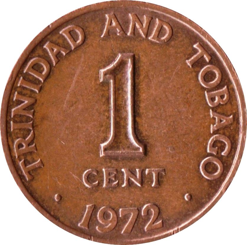 Trinidad and Tobago 1 Cent Coin | Queen Elizabeth II | KM1 | 1966 - 1973