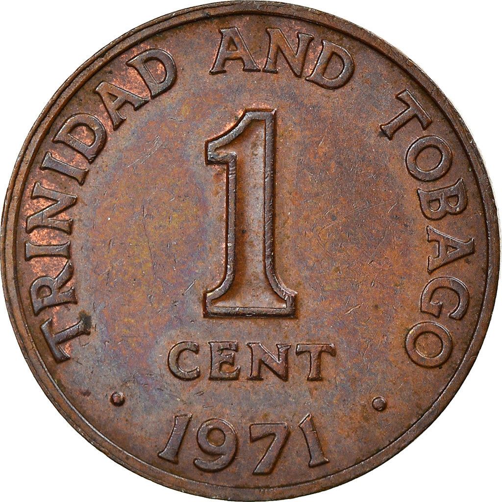 Trinidad and Tobago 1 Cent Coin | Queen Elizabeth II | KM1 | 1966 - 1973