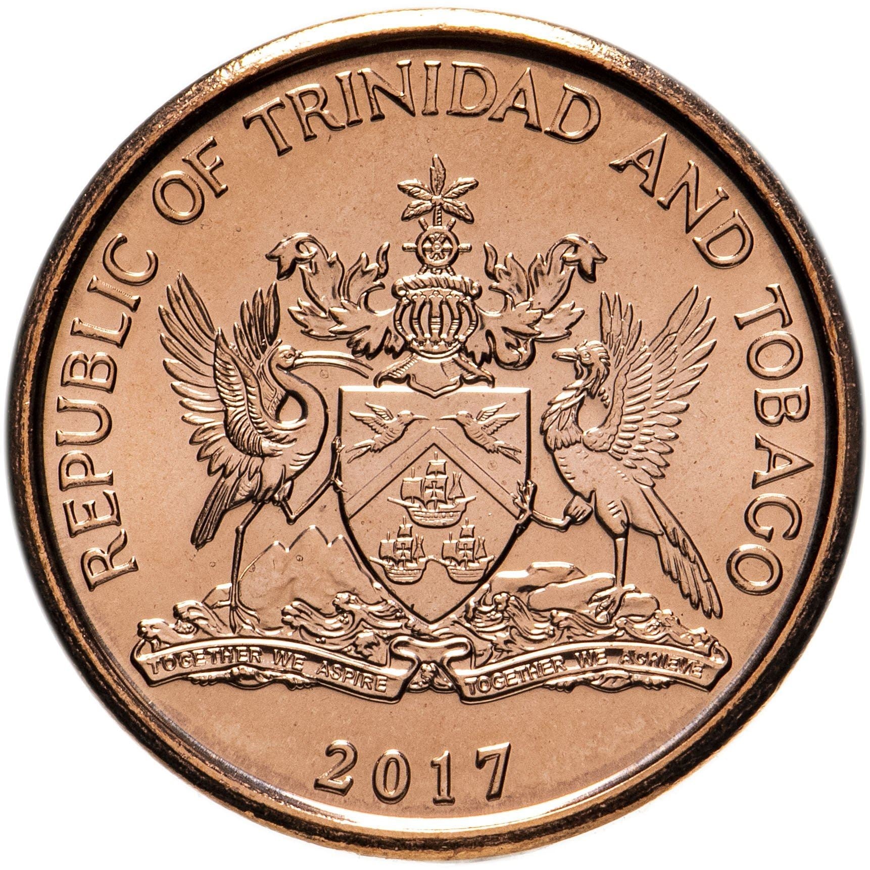 Trinidad and Tobago 5 Cents Coin | Greater Bird of Paradise | 2017