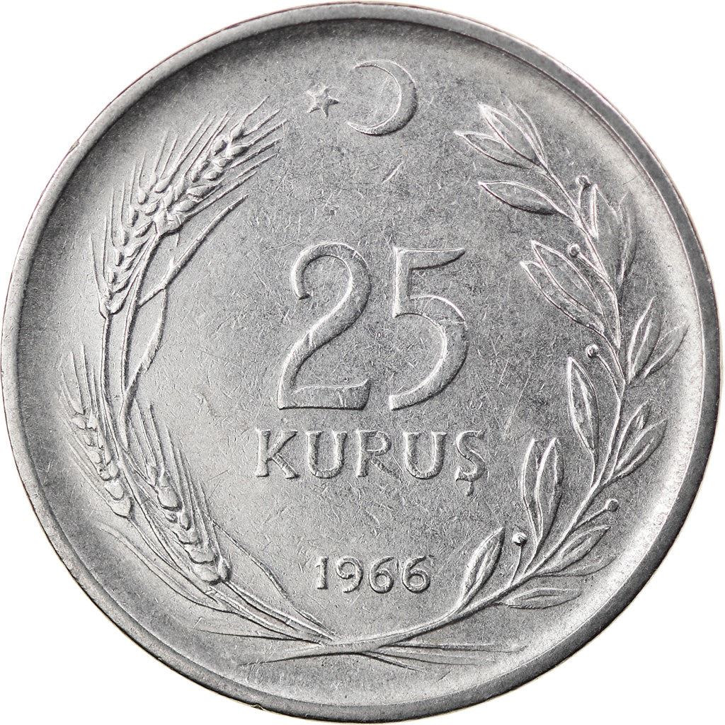 Turkey | 25 Kuruş Coin | KM892.3| 1960 - 1966