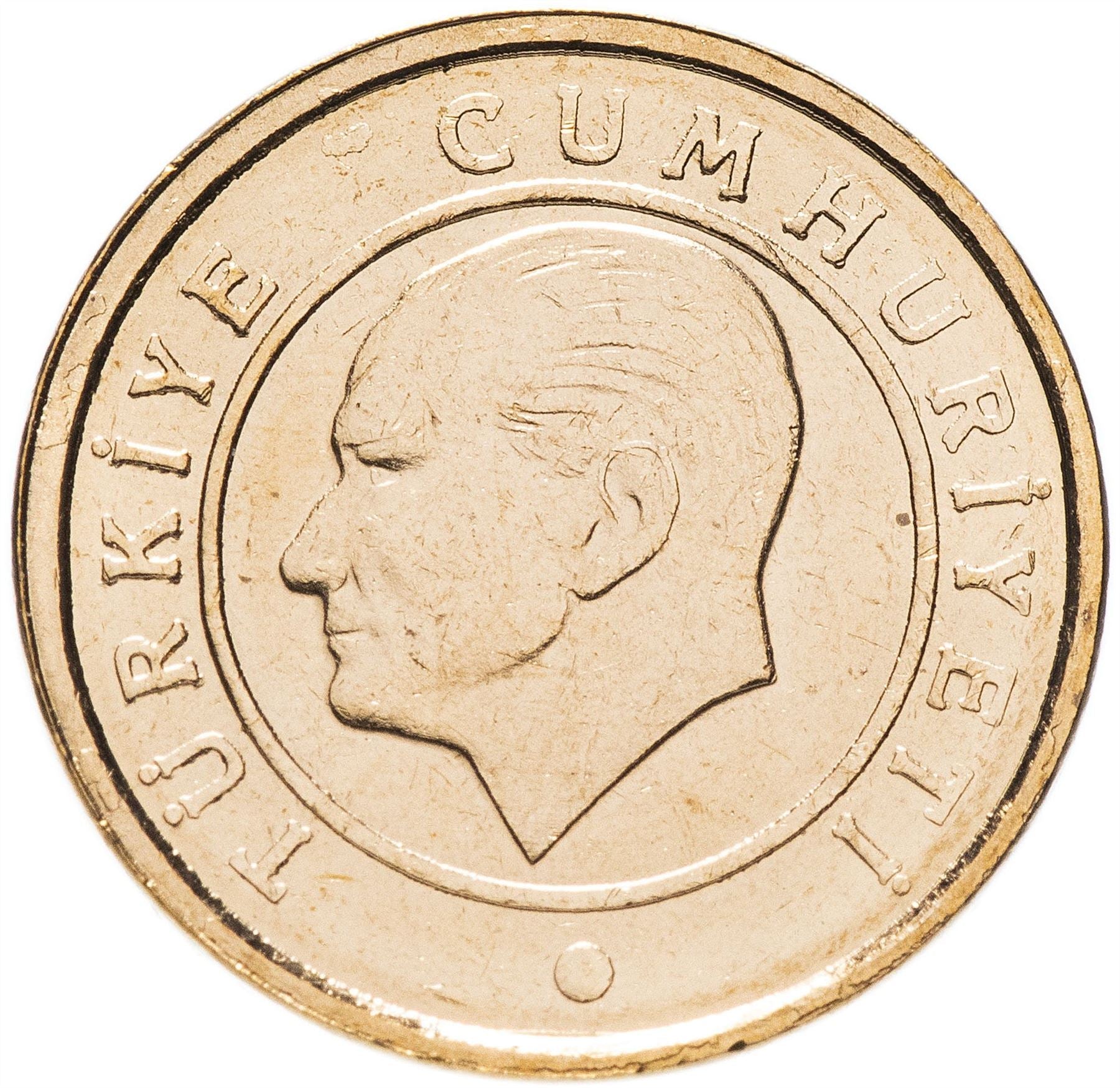 Turkey Coin Turkish 1 Kurus | President Mustafa Kemal Ataturk | Snowdrop Flower | KM1239 | 2009 - 2020