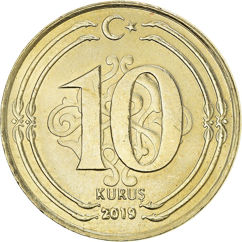 Turkey Coin Turkish 10 Kurus | President Mustafa Kemal Ataturk | Moon Star | KM1241 | 2009 - 2021