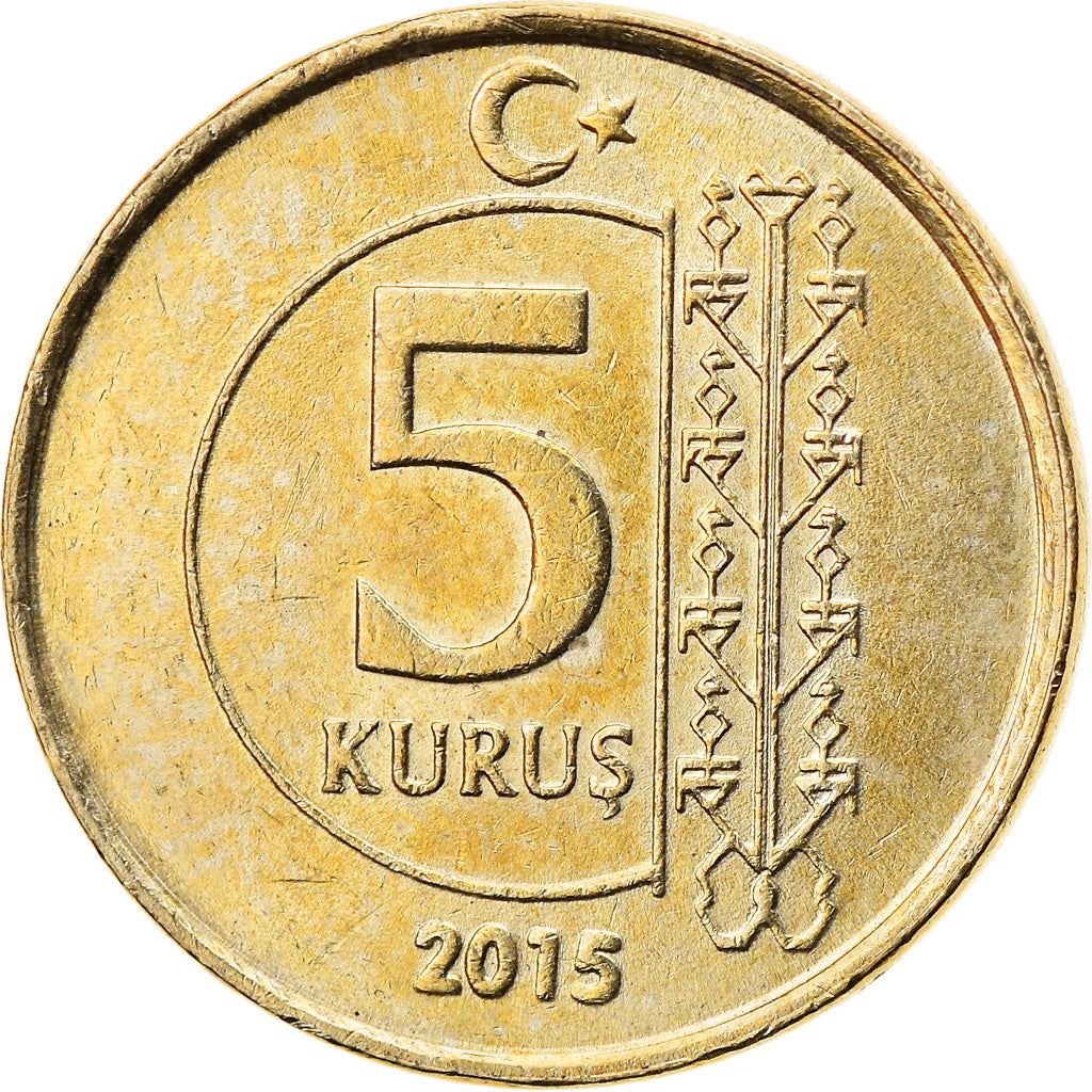 Turkey Coin Turkish 5 Kurus | President Mustafa Kemal Ataturk | KM1240 | 2009 - 2021