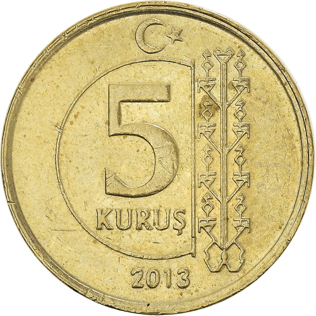 Turkey Coin Turkish 5 Kurus | President Mustafa Kemal Ataturk | KM1240 | 2009 - 2021